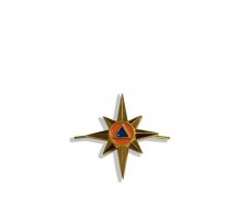 Эмблема петличная металлическая МЧС золотая нового образца