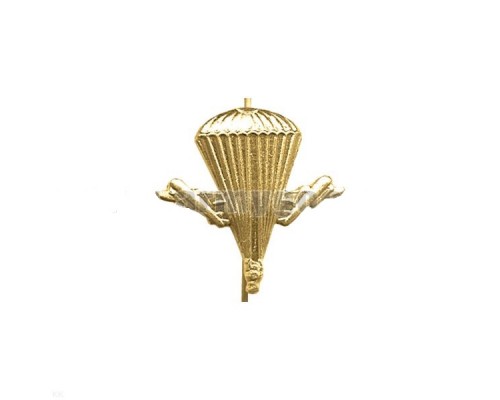 Эмблема петличная металлическая ВДВ нового образца золотая