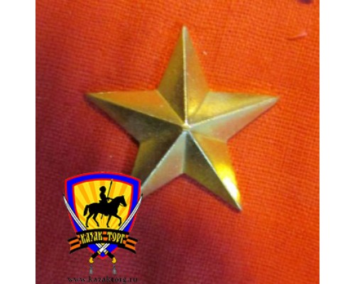 Звезда 20 мм золотая гладкая